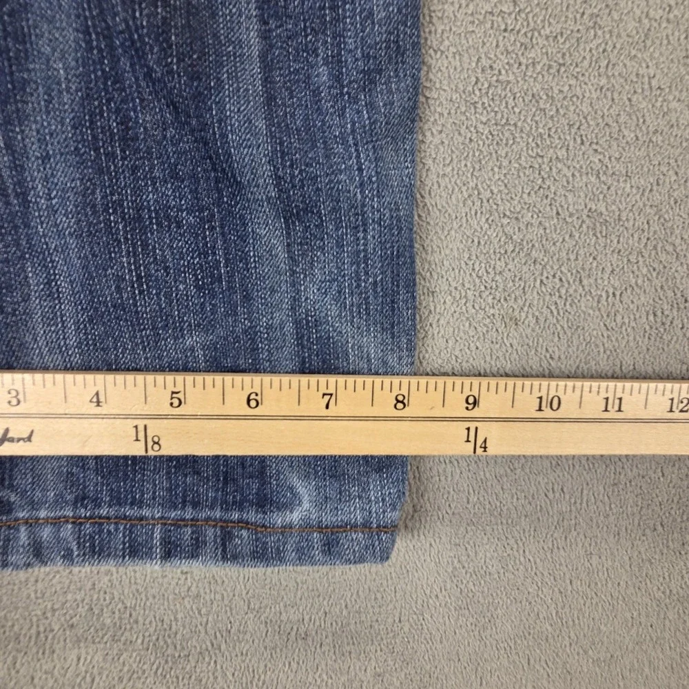 Vintage‎ Levis 504 Jeans Mens Blue Straight Engineered Altered Hem Fits 34x32